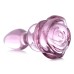 Pink Rose Glass Anal Plug - Small Pink Rose Glass Anal Plug - Small