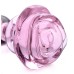 Pink Rose Glass Anal Plug - Small Pink Rose Glass Anal Plug - Small