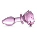 Pink Rose Glass Anal Plug - Small Pink Rose Glass Anal Plug - Small