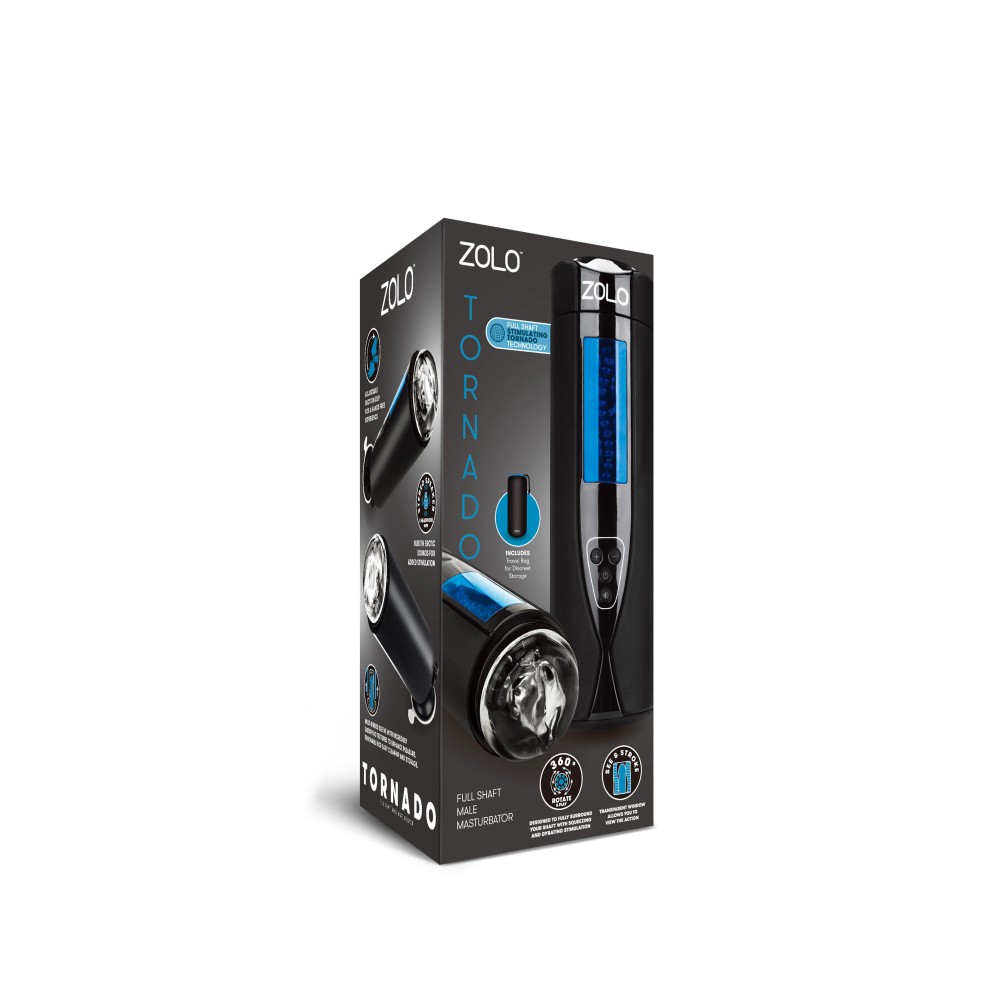 Zolo Tornado Rechargeable Masturbator - Black