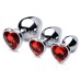 Red Heart Gem Anal Plug Set Red Heart Gem Anal Plug Set