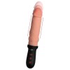 8x Auto Pounder Vibrating and Thrusting Dildo With Handle - Flesh