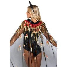 Glitter Flame Devil Cape and Devil Horns Glitter Flame Devil Cape and Devil Horns