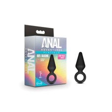 Anal Adventures - Platinum - Silicone Loop Plug - Small - Black Anal Adventures - Platinum - Silicone Loop Plug - Small - Black