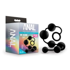 Anal Adventures - Platinum - Silicone Large Anal Beads - Black Anal Adventures - Platinum - Silicone Large Anal Beads - Black