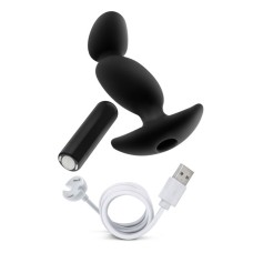 Anal Adventures- Platinum - Silicone Vibrating Prostate Massager 04-Black Anal Adventures- Platinum - Silicone Vibrating Prostate Massager 04-Black