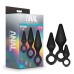 Anal Adventures - Platinum - Silicone Loop Plug Kit - Black Anal Adventures - Platinum - Silicone Loop Plug Kit - Black