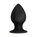 Anal Adventures - Platinum - Silicone Anal Stout  Plug - Medium - Black