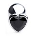 Black Heart Gem Anal Plug - Medium