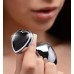 Black Heart Gem Anal Plug - Medium