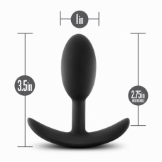 Anal Adventures - Platinum - Silicone Vibra Slim Plug - Small - Black Anal Adventures - Platinum - Silicone Vibra Slim Plug - Small - Black