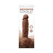 Colours - Pleasures - Vibrating - 5 Inch Dildo - Brown Colours - Pleasures - Vibrating - 5 Inch Dildo - Brown