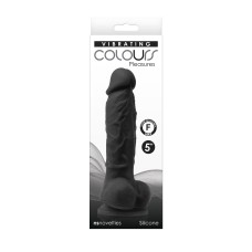 Colours - Pleasures - Vibrating - 5 Inch Dildo - Black Colours - Pleasures - Vibrating - 5 Inch Dildo - Black