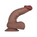 Flexskin Poseable Dildo - 7.75 Inch - Dark