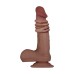Flexskin Poseable Dildo - 7.75 Inch - Dark