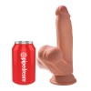 7 Inch Triple Density Cock With Swinging Balls - Tan