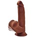 8 Inch Triple Density Cock With Swinging Balls - Brown 8 Inch Triple Density Cock With Swinging Balls - Brown