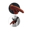 8 Inch Triple Density Cock With Swinging Balls - Brown