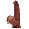 8 Inch Triple Density Cock With Swinging Balls - Brown