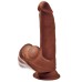 8 Inch Triple Density Cock With Swinging Balls - Brown 8 Inch Triple Density Cock With Swinging Balls - Brown