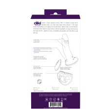 Diki Rechargeable Vibrating Dildo With Harness - Deep Purple Diki Rechargeable Vibrating Dildo With Harness - Deep Purple