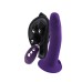 Diki Rechargeable Vibrating Dildo With Harness - Deep Purple