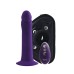 Diki Rechargeable Vibrating Dildo With Harness - Deep Purple