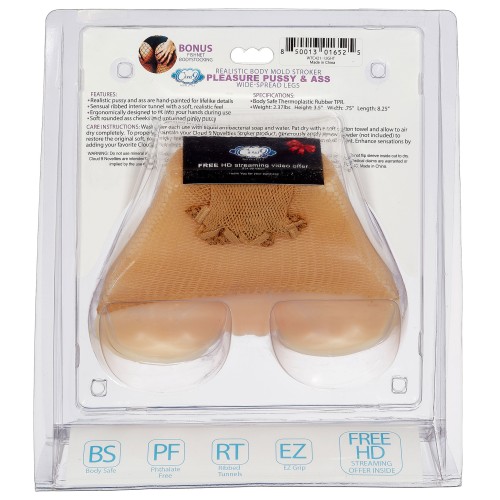 Realistic Body Mold Stroker - Pleasure Pussy and Ass Wide-Spread Legs - Light Realistic Body Mold Stroker - Pleasure Pussy and Ass Wide-Spread Legs - Light