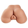 Realistic Body Mold Stroker - Pleasure Pussy and Ass - Wide-Spread Legs - Tan