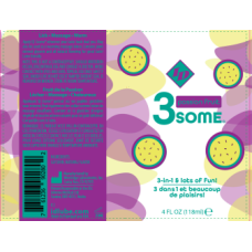3some 3-in-1 Lubricant - Passion Fruit - 4 Fl. Oz.