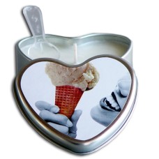 Edible Heart Candle - Vanilla - 4 Oz.