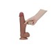 Real Skin 9" Dual Layer Dildo - Light Brown