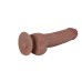 Real Skin 9" Dual Layer Dildo - Light Brown