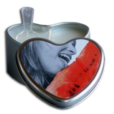 Edible Heart Candle - Watermelon - 4 Oz.
