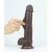 Get Lucky 9 Inch Real Skin Dildo - Dark Brown