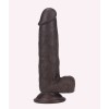 Get Lucky 7.5 Inch Real Skin Dildo - Dark Brown