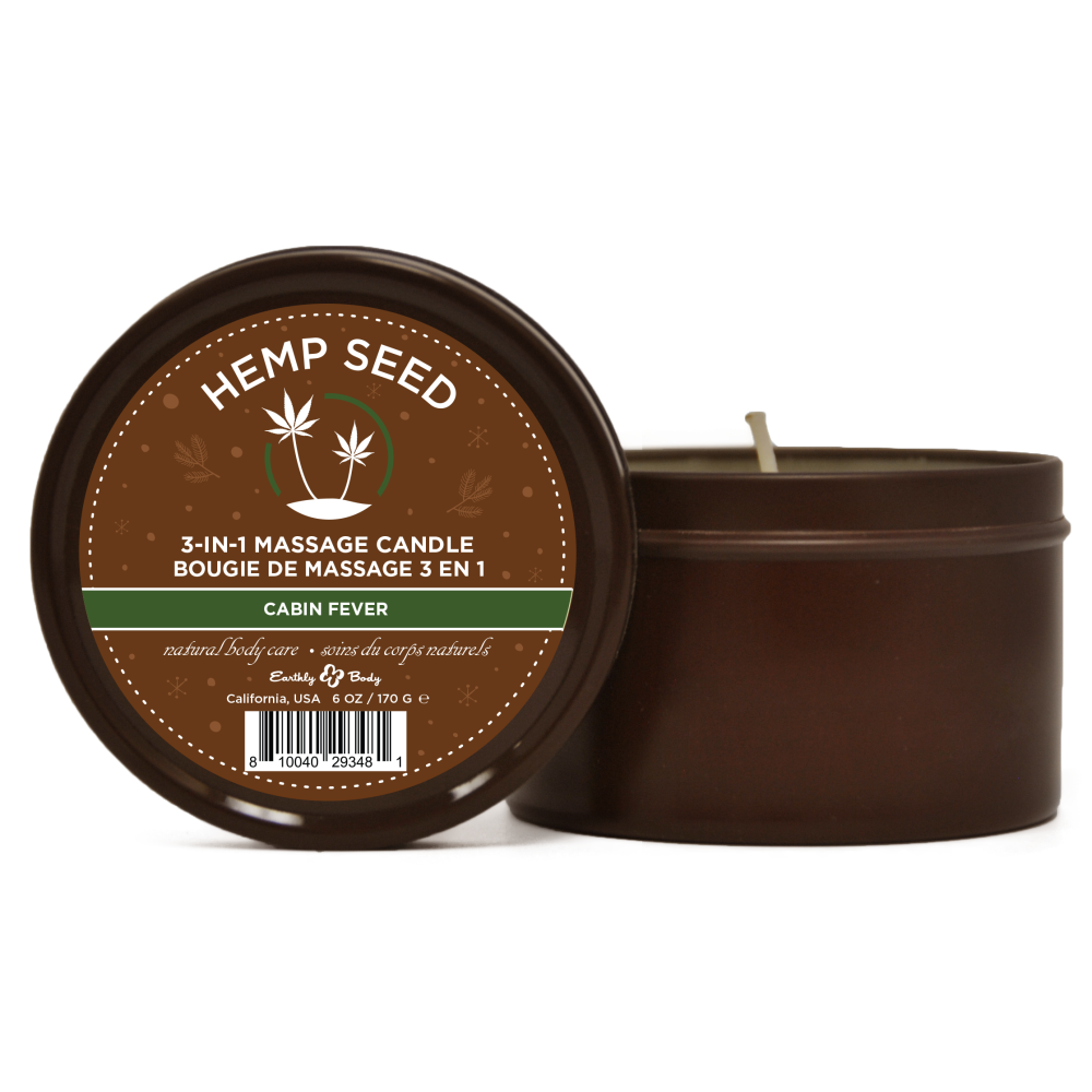 Hemp Seed 3-in-1 Massage Candle Cabin Fever 6oz/ 170 G