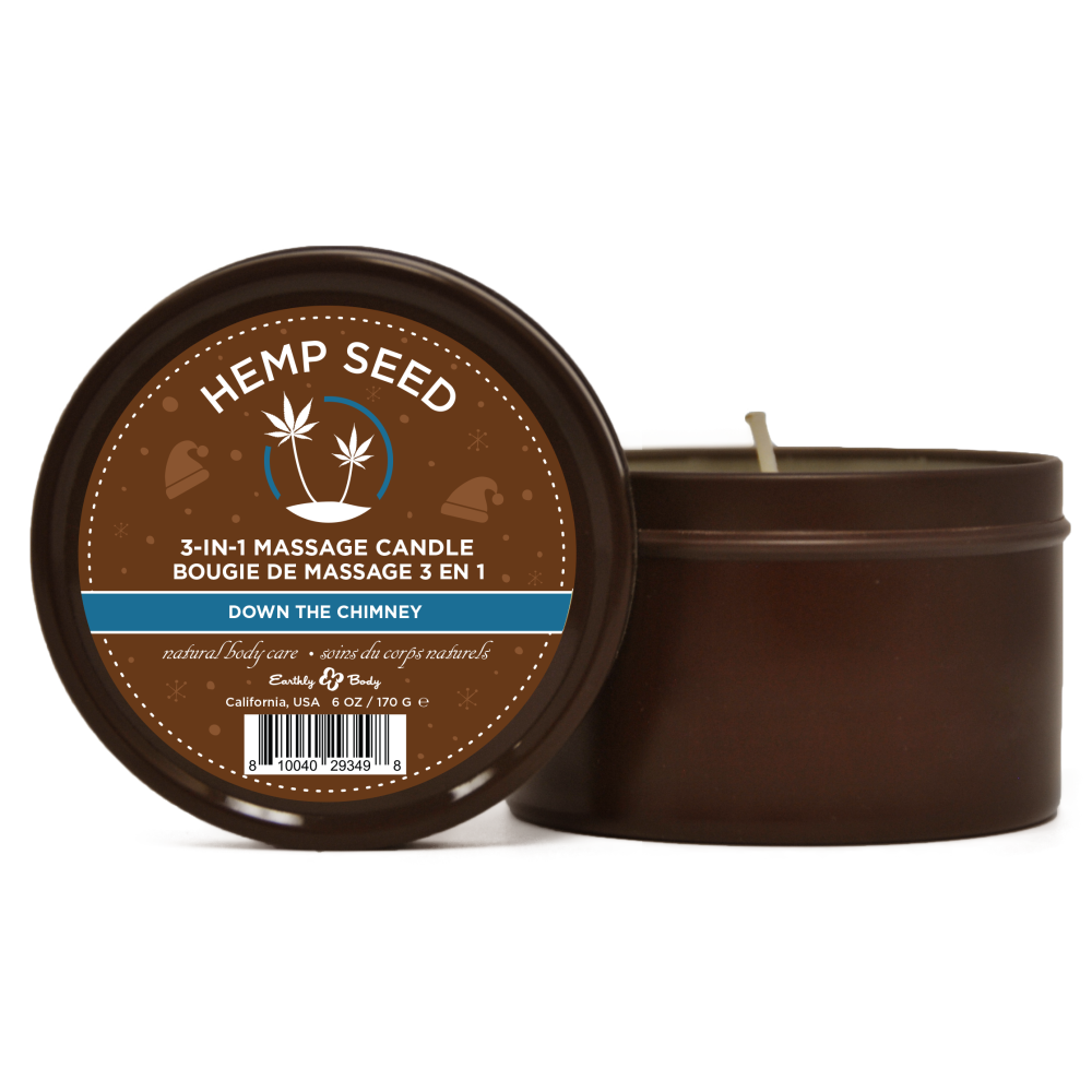 Hemp Seed 3-in-1 Massage Candle Down the Chimney 6oz/ 170 G