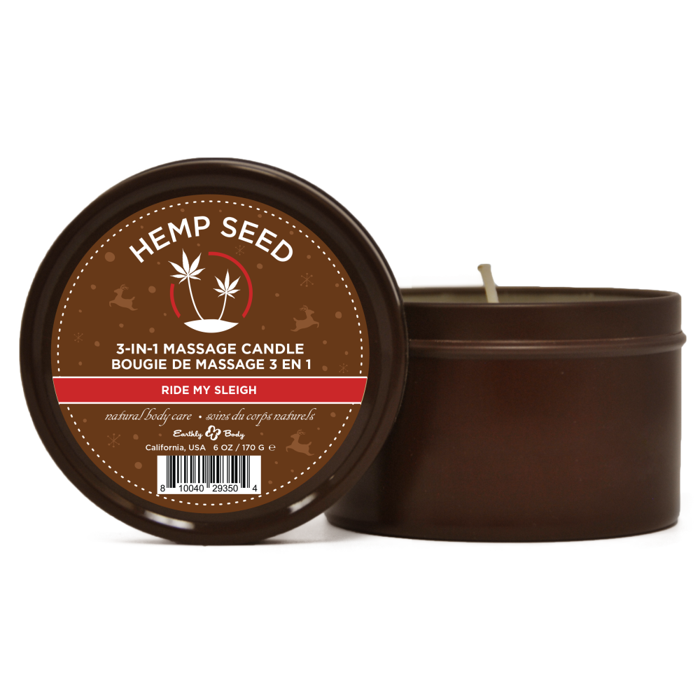 Hemp Seed 3-in-1 Massage Candle Ride My Sleigh 6oz/ 170 G