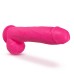 Neo Elite - 10 Inch Silicone Dual Density Cock with Balls - Neon Pink