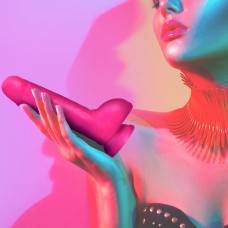 Neo Elite - 9 Inch Silicone Dual Density Cock With Balls - Neon Pink Neo Elite - 9 Inch Silicone Dual Density Cock With Balls - Neon Pink