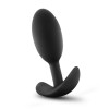 Anal Adventures - Platinum - Silicone Vibra Slim Plug -Medium - Black