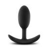 Anal Adventures - Platinum - Silicone Vibra Slim Plug -Medium - Black