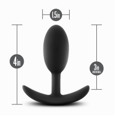 Anal Adventures - Platinum - Silicone Vibra Slim Plug -Medium - Black Anal Adventures - Platinum - Silicone Vibra Slim Plug -Medium - Black