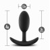 Anal Adventures - Platinum - Silicone Vibra Slim Plug -Medium - Black