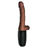 7.5 Inch Thrusting Cock With Balls - Brown