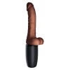 7.5 Inch Thrusting Cock With Balls - Brown