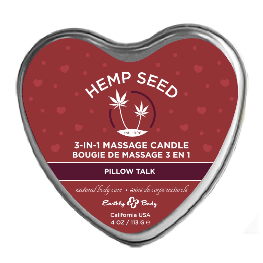 Hemp Seed 3-in-1 Massage Candle - Pillow Talk - 4 Oz