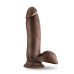 Dr. Skin Glide - 7 Inch Self Lubricating Dildo With Balls - Chocolate Dr. Skin Glide - 7 Inch Self Lubricating Dildo With Balls - Chocolate