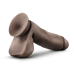 Dr. Skin Glide - 7 Inch Self Lubricating Dildo With Balls - Chocolate Dr. Skin Glide - 7 Inch Self Lubricating Dildo With Balls - Chocolate